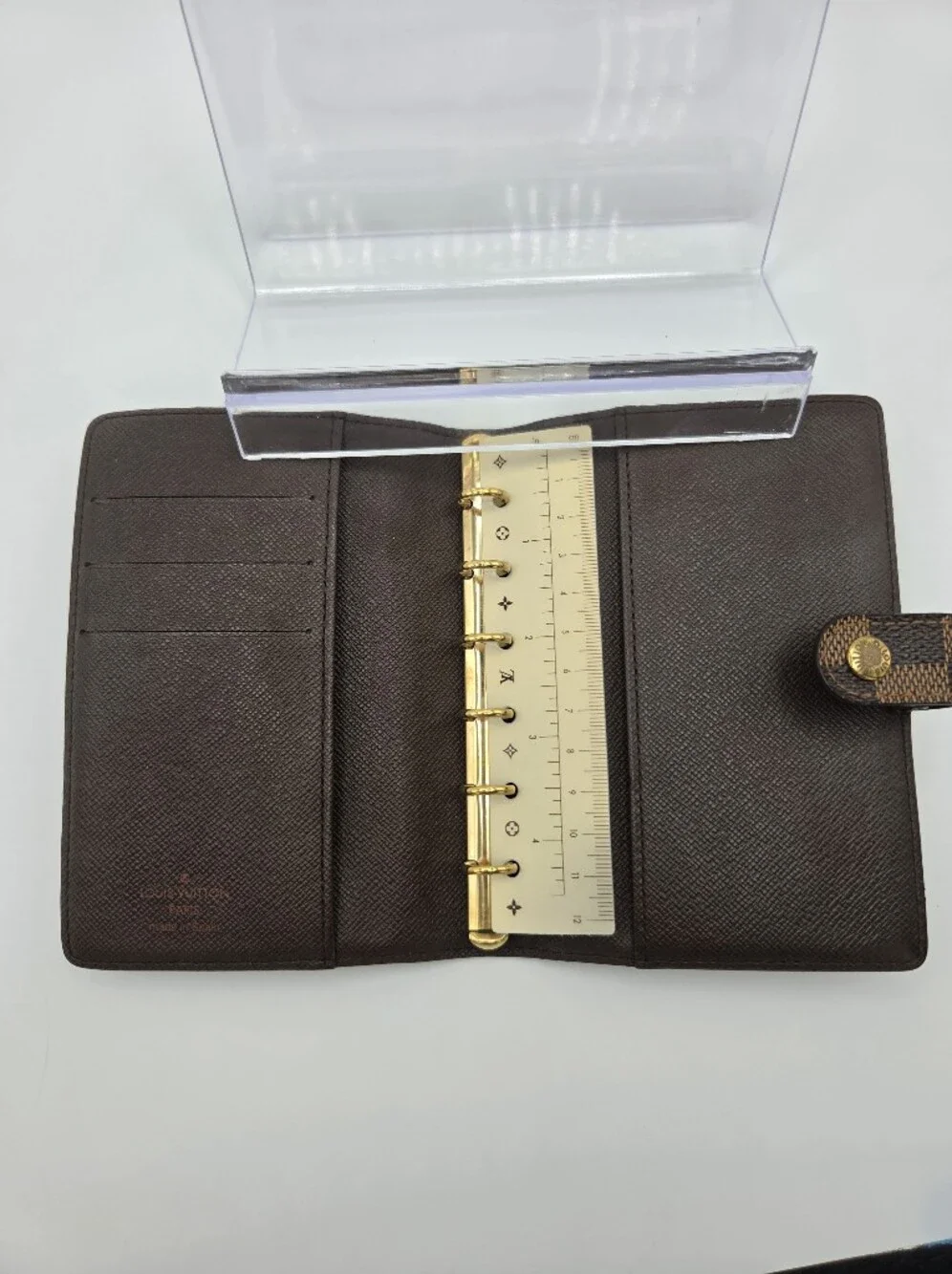 Authentic Preloved Louis Vuitton Brown Damier Ebene Agenda PM